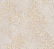A.S. Création Behang Bloemen Crème Grijs Goud - Terra 389193