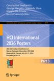 HCI Springer Nature Communications in Computer and Information Science 3049- HCI International 2026 Posters