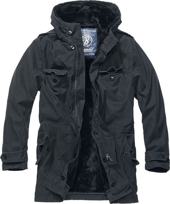 Brandit Parka Heren Winterjas - Zwart - S