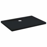vidaXL Doucheplank met stippen, 100 x 70 x 4 cm, ABS, zwart