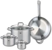 Fackelmann Set van 1 Koekenpan 32 cm en 3 kookpotten 12, 16 en 26 cm Elo Profi Citrin