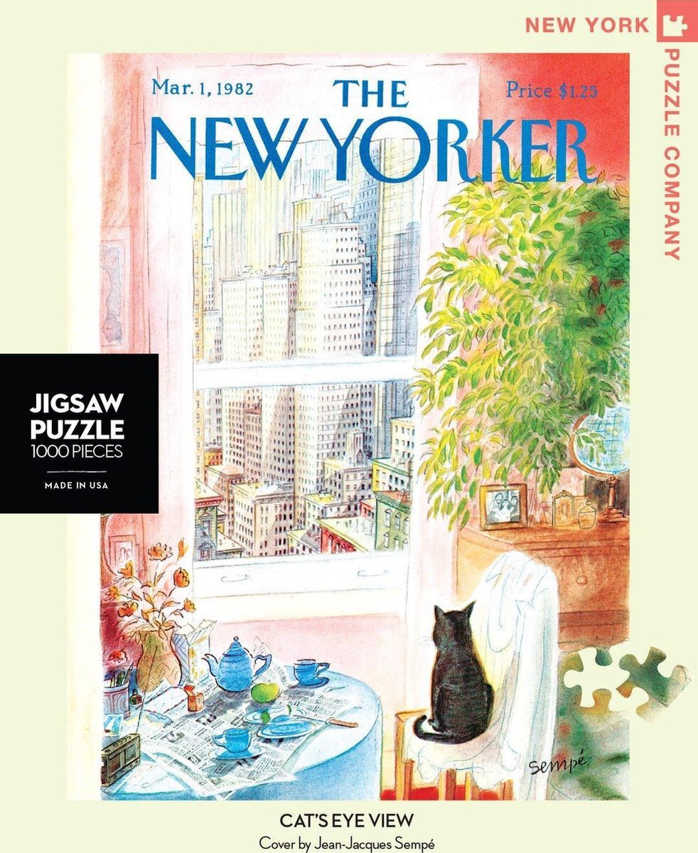 The New York Puzzle Company Cat's Eye View - NYPC New Yorker Collectie Puzzel 1000 Stukjes