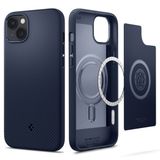 Spigen Mag Armor Hoesje Geschikt voor Apple iPhone 14 Plus MagSafe Back Cover Blauw