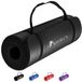 Tapis de yoga Tapis de yoga antidérapant - 10 mm - TPE - Noir - Sac de transport et sangle