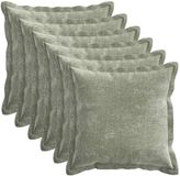 vidaXL - Taie d'oreiller - 6 pièces - BOIS - Vert - 30 x 30 cm - Tissu chenille