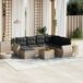 Maison Exclusive - Ensemble de meubles de jardin 8 pièces avec canapé et coussins, gris, en polyrotin