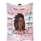 TRENDYNEST Inspirerende citaten deken voor meisjes vrouwen, inspirerende positieve gedachten zachte fleece dekens voor slaapkamer christelijk cadeau 127 x 152 cm