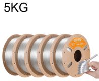 TPU filament d'imprimante 3D - filament flexible de 1,75 mm - Shore 90A - Précision ±0,03 mm - Bobine de 5 kg - Transparent