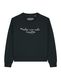 Watapparel Sweatshirt 'Früher War Mehr Lametta' zwart / wit