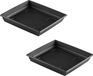 Hega hogar Bloempot Onderschaal - Set van 2x stuks - antraciet - Kunststof - 27 cm