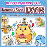 Nemme & Søde DYR: Malebog i klistermærke-stil: Tykke streger – let at farvelægge | Over 50 søde motiver for børn og voksne | Bold & Easy malebog