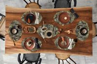 Merkloos Ovale placemats - Bladeren - Jungle - Vintage - Patronen - 8 stuks