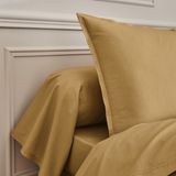 Bedlaken Essix - Première - Effen laken in katoen perkal 270x300 Sahara