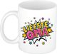 Bellatio Decorations Liefste oma cadeau koffiemok / theebeker wit met sterren - 300 ml - keramiek - cadeau beker / waardering mok