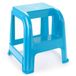 Plasticforte Krukje - 2 treden - blauw - kunststof - 44 x 42 x 45 cm - tot 120 kg - Opstapje - Trapje