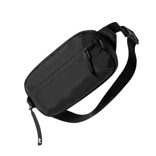 tomtoc 1,5 Liter Sling Bag met RFID-bescherming, Antidiefstal Heuptas, Schoudertas, Crossbody Tas voor Heren en Dames, Spatwaterdicht, Lichtgewicht Borsttas voor Dagelijks Reizen, Zwart