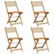 VidaXL Fauteuils de jardin 6 pièces Acacia Beige Assise capitonnée