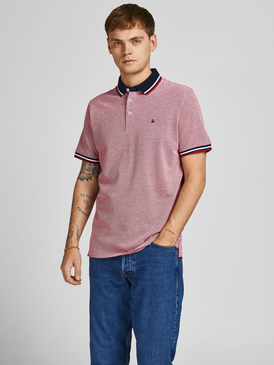 Jack & Jones Essentials Polo Shirt - Red - Size S