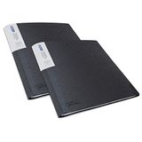 Rapesco 1645 A4 Showmap met 100 Insteektassen, Zwart, 2 Mappen