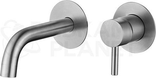 Sani Royal Inbouw Wastafelkraan RVS - Design - 1 Handvat