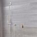 Aldwick Set de rail coulissante avec robinet de douche encastré et douchette 20cm Nickel brossé