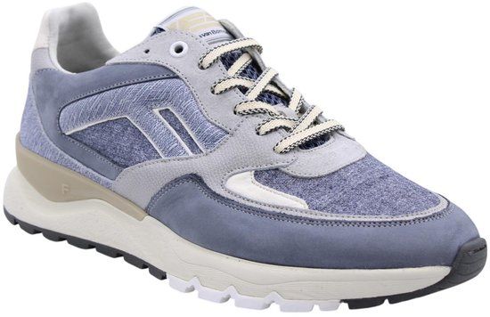 Floris van Bommel Sfm-10154 De Treener Sneakers - Textiel - Heren - Blauw - Maat 41⅓