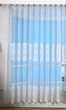 Strikstore Barok gordijn Jacquard, 245x450, bloemenpatroon wit plooiband Store, 13117