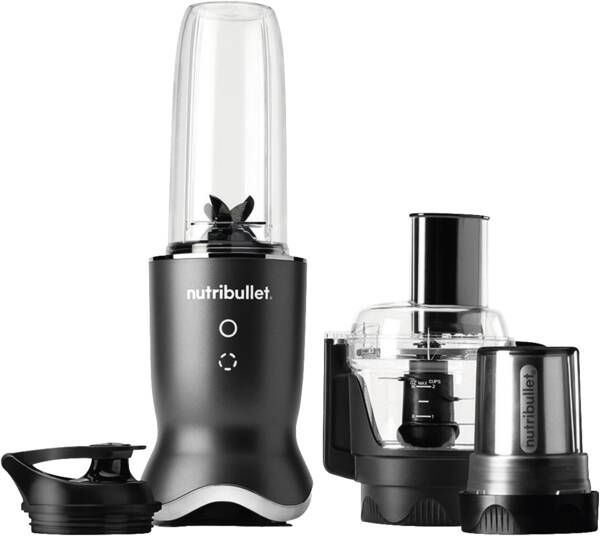 Nutribullet Ultra Plus - Blender en Foodprocessor - 1200W - 900ml Drinkbeker met To Go Deksel - Malen, Hakken, Snijden en Raspen - Koffiemolen