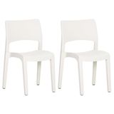 VidaXL Tuinstoelen 2 st polypropeen wit