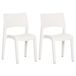 VidaXL Chaise de jardin 2 pièces polypropylène blanc