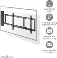 Nedis Support mural motorisé pour TV - 32-75" - 50 kg - Pivotant - Noir