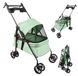 Elzusha - Poussette canne 2-en-1 pliable pour chien et chat avec nacelle amovible