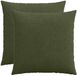 vidaXL - Kussensloop - 2 stuks - HEERLEN - Groen - 60 x 60 cm - corduroy