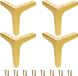 Pieds de meuble dorés - Style triangulaire moderne - 15 cm de hauteur
