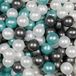 Icecat Balles pour piscine à balles 7cm 25 pcs - nacre, turquoise métallique, graphite métallique