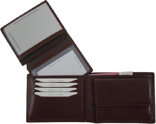 Portemonnee Plantaardig Gelooid Rundleer Cognac Bruin - 12 Pasjes - Billfold