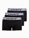 Ombre Herenboxershort Zwart Stretch 3-Pack