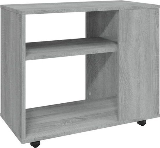 vidaXL Bijzettafel 70x35x55 cm Hout Sonoma Grijs