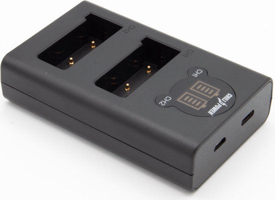 ChiliPower Nikon EN-EL9 dubbellader voor 2 camera accu's (tegelijk)