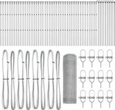 vidaXL - Gaashek - Zeshoekig - Met grondbevestiging - 100 x 0,8 m - Zilver