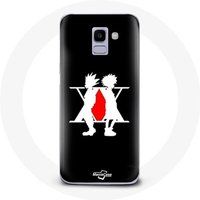 Maniacase Hoesje voor Samsung Galaxy A6 2018 Hunter x Hunter Manga Logo Zwarte Achtergrond
