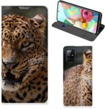 B2Ctelecom Book Cover for Samsung Galaxy A71 - Leopard Print - B2Ctelecom