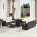 Prolenta Maison Exclusive - Ensemble de canapé de jardin, 9 pièces, en résine tressée noire