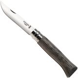 Opinel No. 08, 002389, Satin Stainless Steel, Grey Laminated Birch zakmes