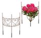 Relaxdays plantensteun halfrond - 2-delig - 41,5 x 31 cm - hortensia - metaal - bruin