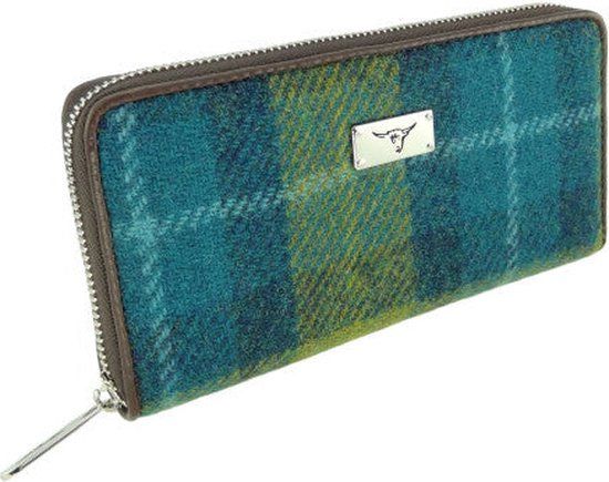 Dames Portemonnee Staffa Zee Blauw - Harris Tweed - Ritsportemonnee