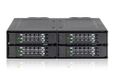 Icy Dock ToughArmor MB699VP-B V3 4-Bay 2.5" NVMe U.2/U.3 SSD PCIe 4.0 Boîtier Noir