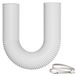 Merkloos Ventilatieslang Afzuigslang 125 mm - 2,5 m - 5-laags PVC - Wit