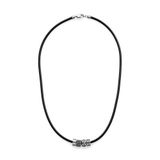 S.Oliver Heren Sieraden – Halsketting & Armband Van Leder En Roestvrij Staaldetails Met Haizahnanhänger – Klassiek, Stijlvol En Masculien – Perfect Cadeau-Idee
