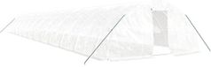 vidaXL Tuinkas - 24x5x2,3 m - Wit - Stalen Frame